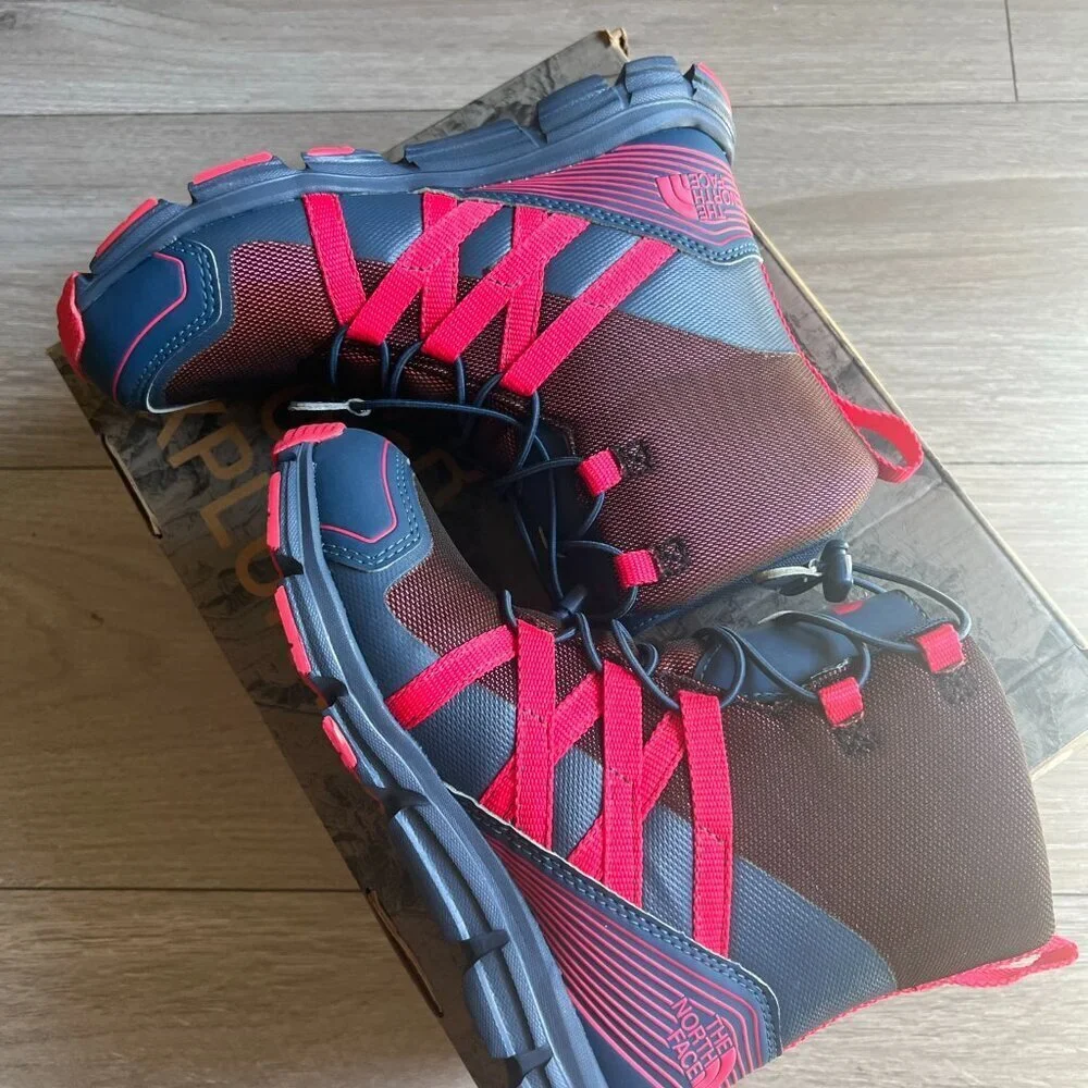 The North Face Junior Winter Sneaker Boots - Blue Wing Teal & Atomic Pink 2